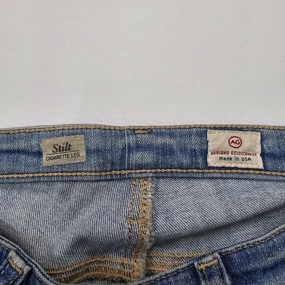 Adriano Goldschmied Women's Blue Denim The Stilt Cigarette Leg Jeans Size 26 - Picture 9 of 15